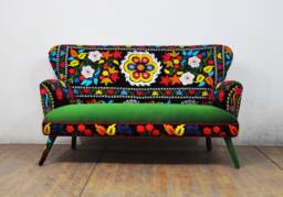 Suzani 2-Seater Sofa - Green Valley