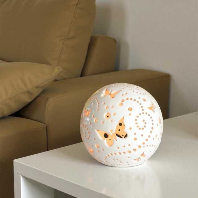 Butterfly Tea Light Holder Ceramic Wedding Centerpiece Lantern - image 1