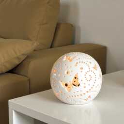 Butterfly Tea Light Holder Ceramic Wedding Centerpiece Lantern - thumbnail 1