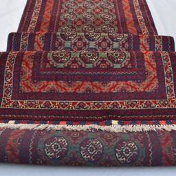 3??9 Ft Green Hallway Carpet, Afghan Handwoven Entry Way Rug - thumbnail 3