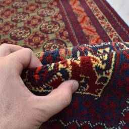 3??9 Ft Green Hallway Carpet, Afghan Handwoven Entry Way Rug - thumbnail 4