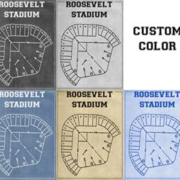 Print Of Vintage Roosevelt Stadium Seating Chart On Photo Paper, Matte Paper Or Canvas - thumbnail 3