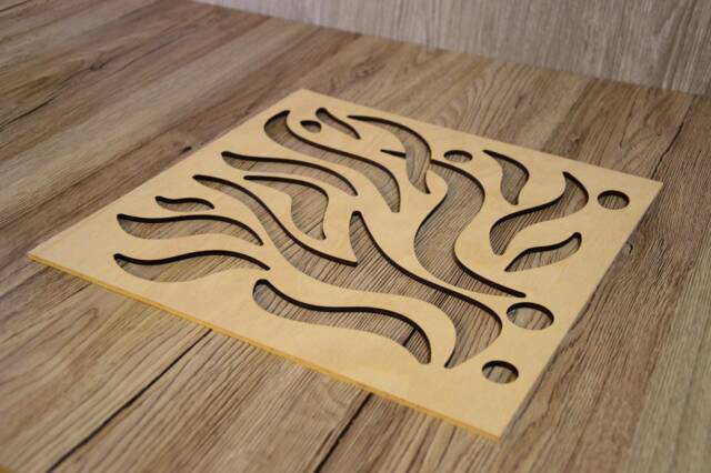 Flame Style Wooden Handmade Room Division, Wall Decoration Panel, Decor, Decal, Art, Home Bedroom Decor - image 1