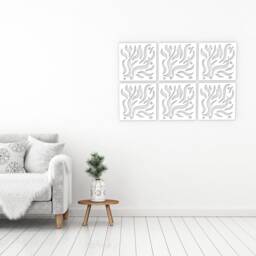 Flame Style Wooden Handmade Room Division, Wall Decoration Panel, Decor, Decal, Art, Home Bedroom Decor - thumbnail 2