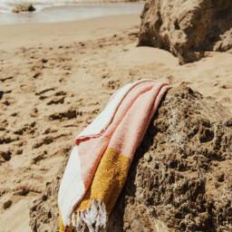 Handwoven Sunrise Blanket Throw - Mexican Artisan Boho Blanket, 48x73 - thumbnail 4