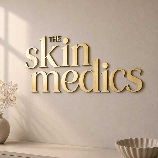Brushed Gold Text Wall Sign - Custom Laser Cut Logo Sign, Salon & Beauty Decor - image 1