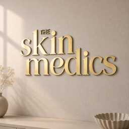 Brushed Gold Text Wall Sign - Custom Laser Cut Logo Sign, Salon & Beauty Decor - thumbnail 1