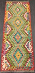 Classic Kilim Runner, Handmade Artisan Afghan Turkish Scandinavian Navajo Bohemian Wool Runner Rug 205x80 cm - thumbnail 1