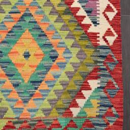Classic Kilim Runner, Handmade Artisan Afghan Turkish Scandinavian Navajo Bohemian Wool Runner Rug 205x80 cm - thumbnail 2