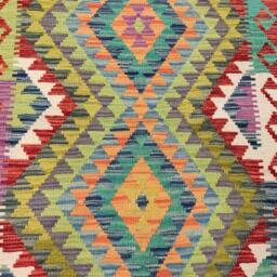 Classic Kilim Runner, Handmade Artisan Afghan Turkish Scandinavian Navajo Bohemian Wool Runner Rug 205x80 cm - thumbnail 4