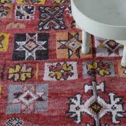 "Vintage Turkish Kilim Rug 6'11"" X 3'11" - thumbnail 4