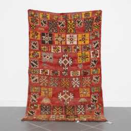 "Vintage Turkish Kilim Rug 6'11"" X 3'11" - thumbnail 1