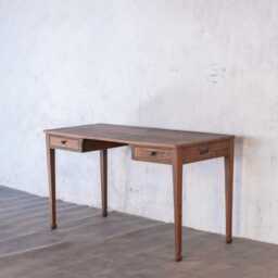 Reclaimed Wood Writing Desk Vintage Farmhouse Style, Carved Legs - thumbnail 2