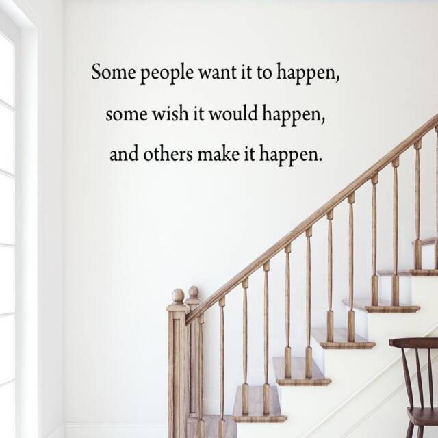 Vwaq Some People Want It To Happen Wish Would & Others Make It Inspirational Quotes Basketball Sports Wall Stickers - image 1