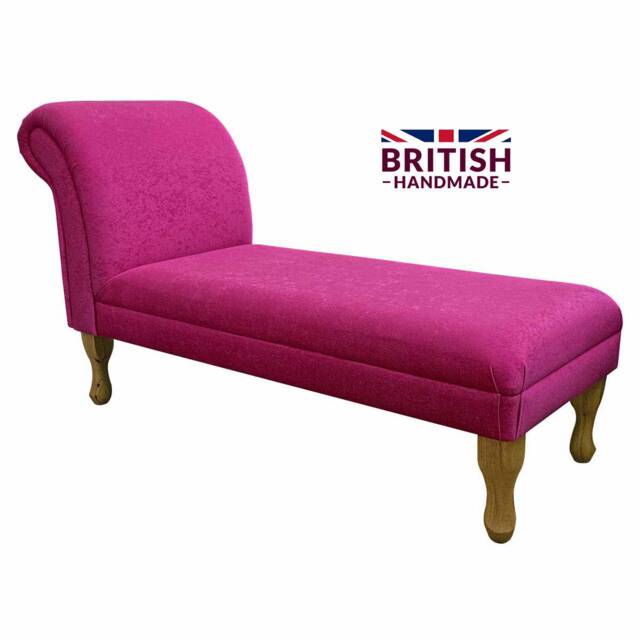 Handmade Pink Armless Chaise Longue - image 1