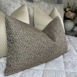 Bronze Gold Shimmer Scatter Cushion Cover 12x20 - Luxury Pillow Case, Textured Ontario Mole Fabric - thumbnail 4