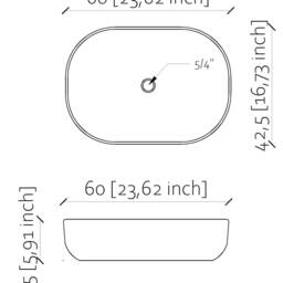 V_44 Bathroom Black Concrete Sink - Vanity Top Concrete Sink Countertop Oval Shape Vessel Basin Handmade Quality - thumbnail 4