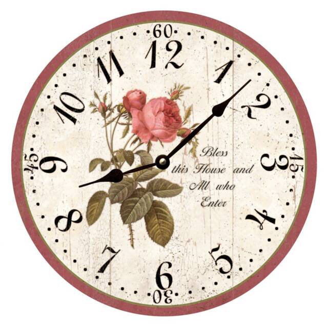 Rose Clock - Bless This House Clock - image 1