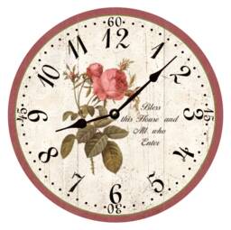 Rose Clock - Bless This House Clock - thumbnail 1