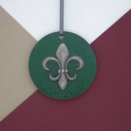 Fleur De Lis Wooden Decoration - De Christmas Tree Handmade Charm History Lover - thumbnail 3