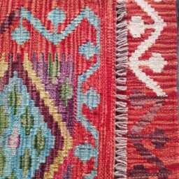 Classic Kilim Rug, Handmade Artisan Afghan Turkish Persian Qashqai Navajo Bohemian Natural Wool Flatweave Multicolour Rug 135x84 cm - thumbnail 3