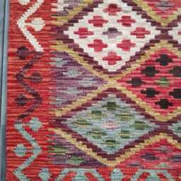 Classic Kilim Rug, Handmade Artisan Afghan Turkish Persian Qashqai Navajo Bohemian Natural Wool Flatweave Multicolour Rug 135x84 cm - thumbnail 4