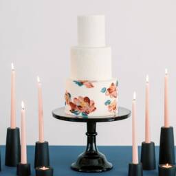 Small Cylinder Concrete Modern Black Taper Candle Holder - thumbnail 4