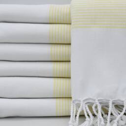 40''x70'', Turkish Towel, Towel Bath Towel, Sauna Towel, Soft Towel, Bohemian Towel, Yellow Striped Towel, Turkish Cotton Towel, B1-Gelinteli - thumbnail 3