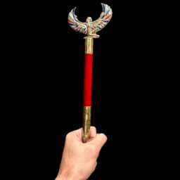 Ebony & Brass Was Sceptre Ancient Egyptian Osiris Staff - thumbnail 4
