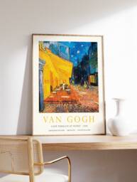 Van Gogh Art Print, Caf?? Terrace At Night, Poster, Famous Paintings Art, Scenery & Nature Decor, A1/A2/A3/A4 - thumbnail 1