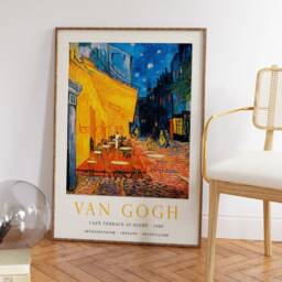 Van Gogh Art Print, Caf?? Terrace At Night, Poster, Famous Paintings Art, Scenery & Nature Decor, A1/A2/A3/A4 - thumbnail 2