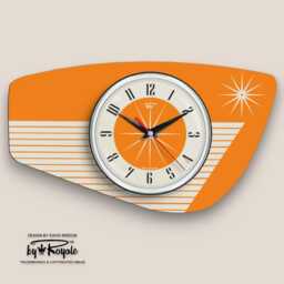 Mid Century Modern Royalexe Laminate Wall Clock - Radio Grill Design, Choose From 12 Colours - thumbnail 4