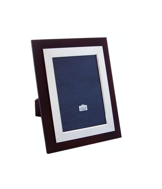 "sterling Silver Art Deco Photo Frame Tulip Wood Front 10"" X 8" - image 1