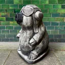 Pilot Pig Statue Concrete Flying Sculpture Cement in Goggles Funny Aviator Decoration Airplane Animal Figurine Pig Lover Gift - thumbnail 2