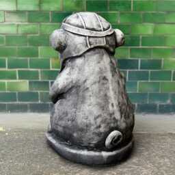 Pilot Pig Statue Concrete Flying Sculpture Cement in Goggles Funny Aviator Decoration Airplane Animal Figurine Pig Lover Gift - thumbnail 4