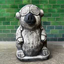 Pilot Pig Statue Concrete Flying Sculpture Cement in Goggles Funny Aviator Decoration Airplane Animal Figurine Pig Lover Gift - thumbnail 1