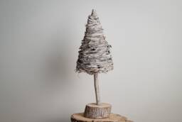 Eco Christmas Tree, Natural Table Decoration, Birch Wood, Large Organic Wood Decor - thumbnail 1