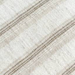 Neutral Farmhouse Beige Cream Striped Pillow Cover - thumbnail 3