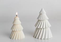 Concrete Christmas Tree Decorations, Natural Table Decor, Soy Wax Candles, Mini Ornaments Gifts