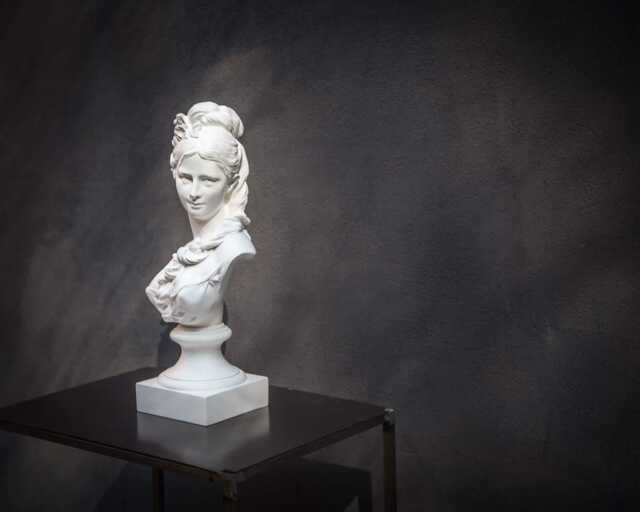 Plaster Bust Sculpture Carrier-Belleuse Style, Neoclassical Art Decor - image 1