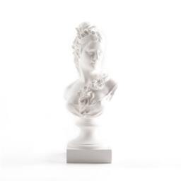 Plaster Bust Sculpture Carrier-Belleuse Style, Neoclassical Art Decor - thumbnail 3