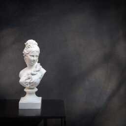 Plaster Bust Sculpture Carrier-Belleuse Style, Neoclassical Art Decor - thumbnail 2