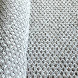 Cream White Geometric Rug Washable Scandinavian Cotton Rug - thumbnail 3