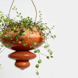 Terracotta Hanging Planter, Ceramic Plant Pot For Live House Plants - Us Shipping Includes All Taxes - thumbnail 2