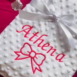 Personalised Baby Blanket, Cute Dimple Gifts For Boy, Girl Gifts, Neutral Baby, Coming Home, Nursery - thumbnail 2
