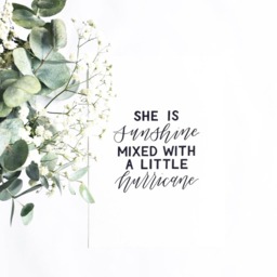 She Is Sunshine Mixed With A Little Hurricane Print - 8x10 Hand Lettered - thumbnail 3