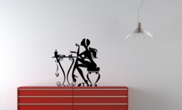 Wall Decals Woman Girl Manicure Beauty Salon Shop Home Vinyl Decal Sticker Kids Nursery Baby Room Decor V42 - thumbnail 1
