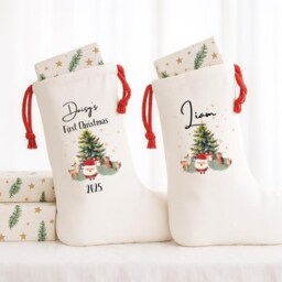 Personalised Christmas Stocking, First Gift, Family Stockings, Decorations - thumbnail 2