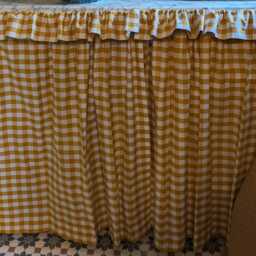 Custom Cupboard Curtain Gingham, Linen, Or Stripe Fabric - thumbnail 2