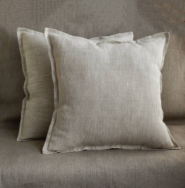 Linen Pillowcase Set Of 2 - Throw Pillow Covers, Decorative Cushion Shams, Long Lumbar For Sofa Or Bedroom Decor - image 1